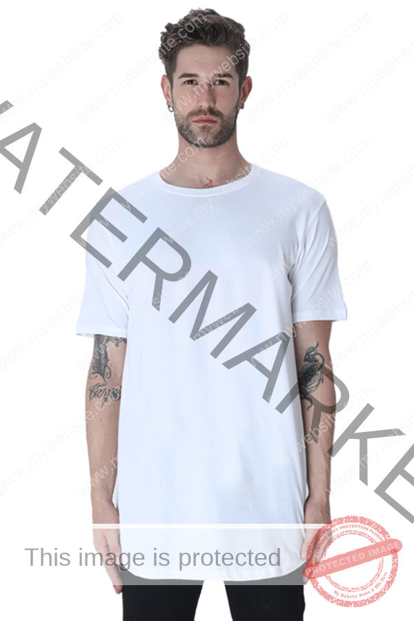 Men Longline Curved TShirt - Image 2